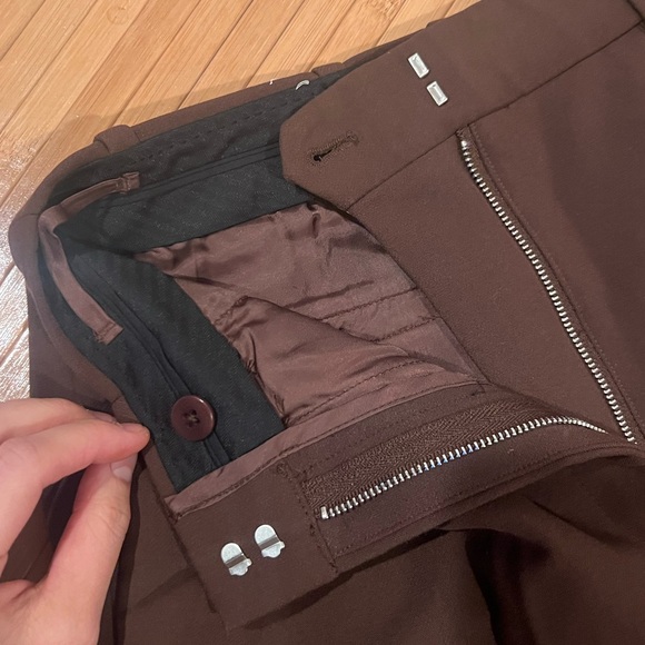 Aritzia Pleated Pant in Brown 00 NWOT - Picture 8 of 12